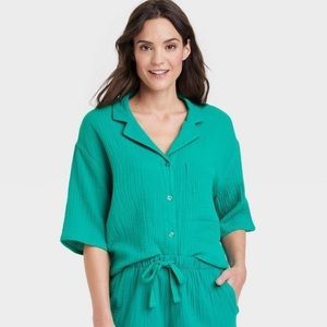 Stars above gauze top